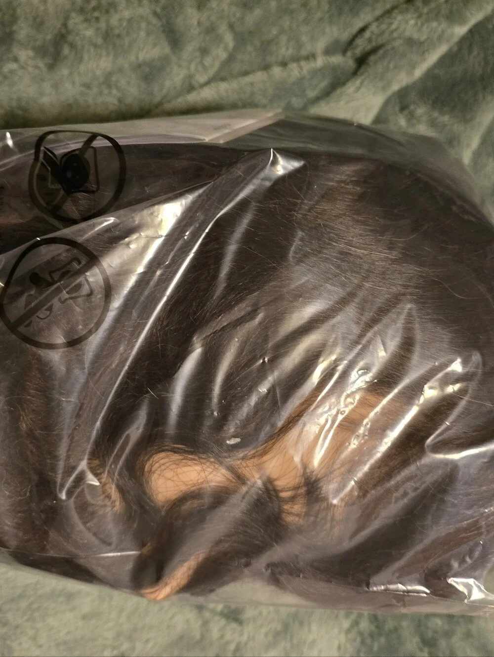 Pivot Point Ian 100% Human Hair Mannequin Styling Head Dark Brown Color Hair NEW